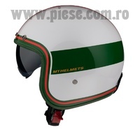 Casca open face MT Le Mans 2 SV Tant D5 alb/rosu/verde lucios (ochelari soare integrati)